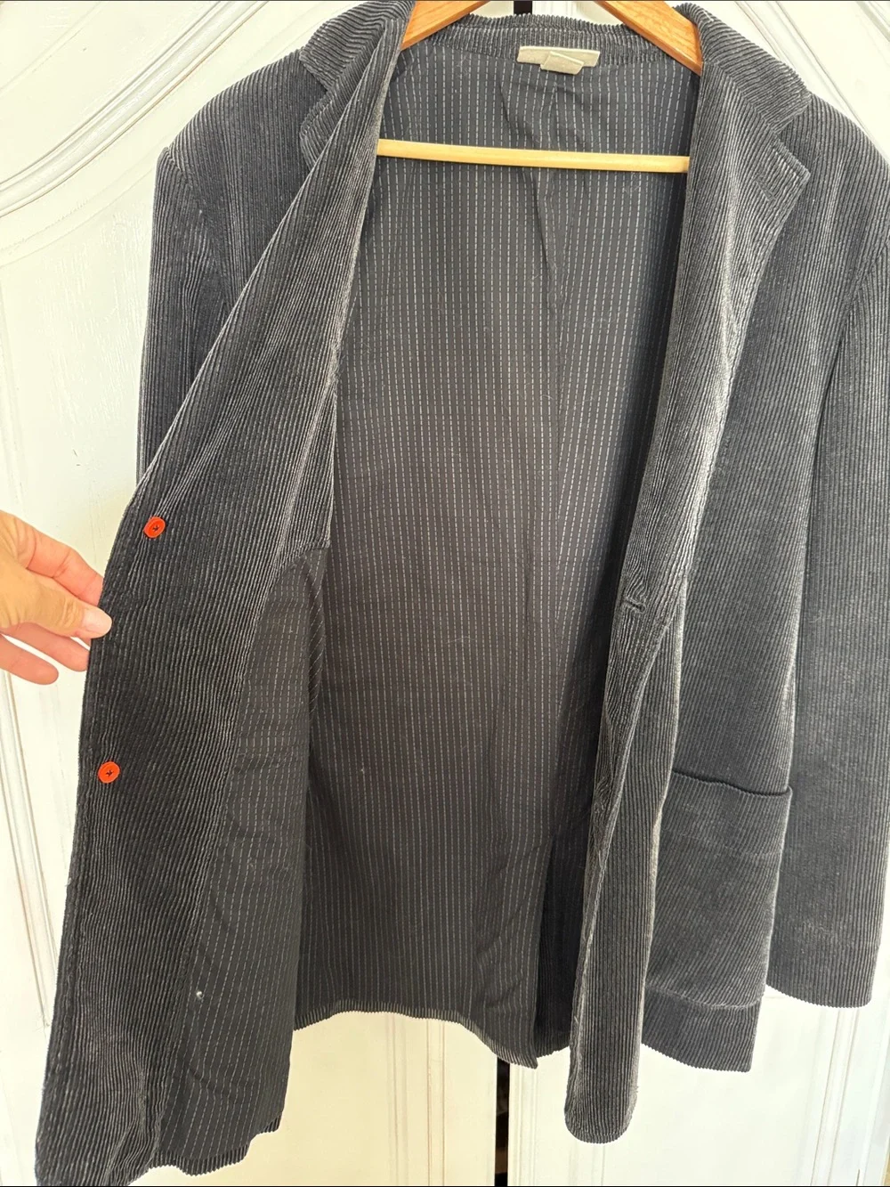 DKNY Vintage 90s Black Corduroy Blazer Sport Coat Men’s Medium